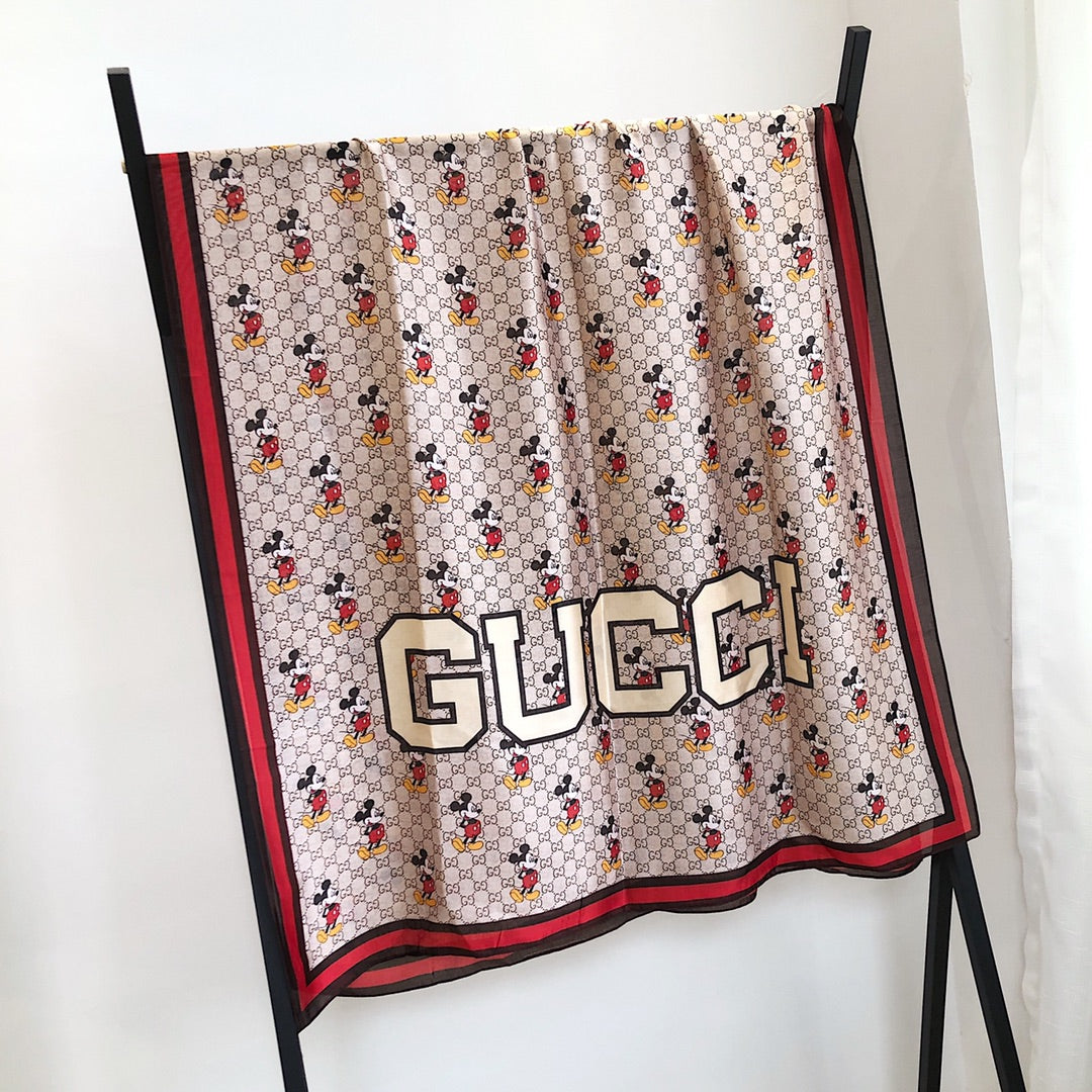 Gucci Classic Mickey Mouse Joint Silk Scarf for Women – product image 2