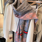 Gucci Color Block Logo Jacquard Cashmere Scarf for Women – product image 25