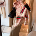 Gucci Color Block Logo Jacquard Cashmere Scarf for Women – product image 34