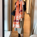 Gucci Color Block Logo Jacquard Cashmere Scarf for Women – product image 35