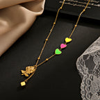 Gucci Colored Heart Rose Pendant Necklace – Luxury Designer Jewelry – product image 3