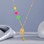 Gucci Colored Heart Rose Pendant Necklace – Luxury Designer Jewelry – product image 4