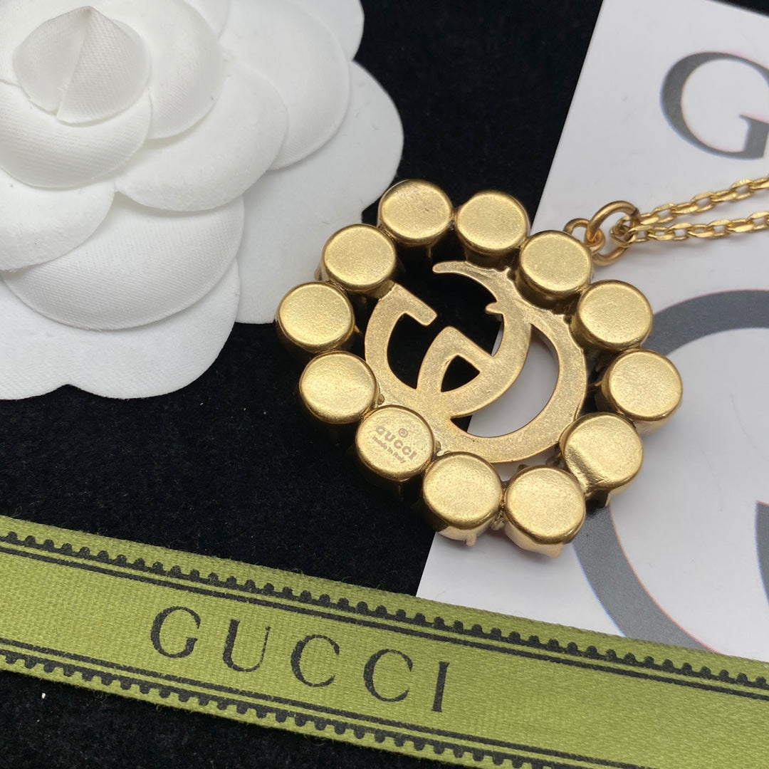 Gucci Colorful Crystal Alphabet Pendant Necklace – Luxury Designer Jewelry – product image 2