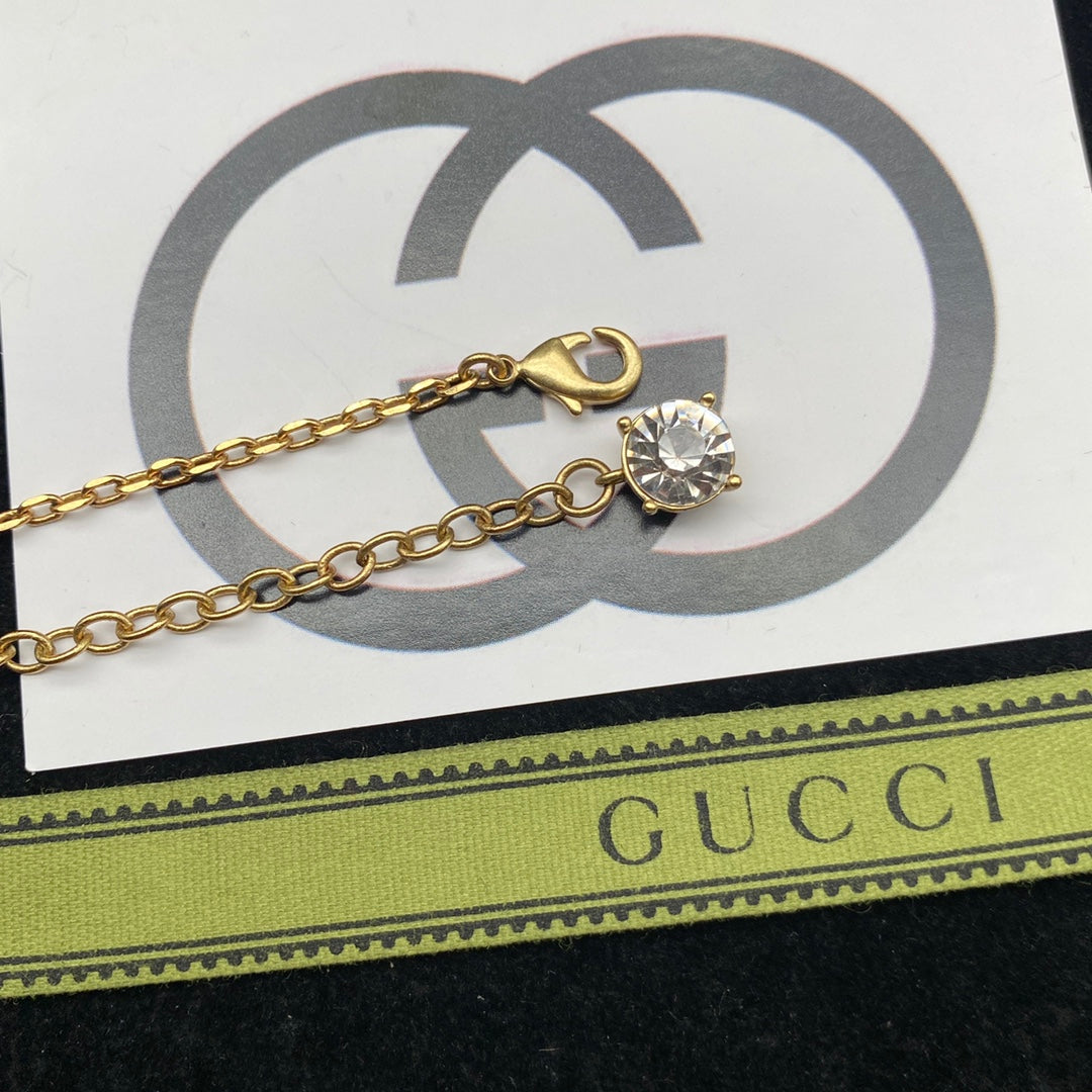 Gucci Colorful Crystal Alphabet Pendant Necklace – Luxury Designer Jewelry – product image 4