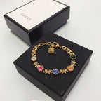 Gucci Colorful Crystal Butterfly Tiger Head Bracelet – Luxury Jewelry – product image 1