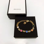 Gucci Colorful Crystal Butterfly Tiger Head Bracelet – Luxury Jewelry – product image 4