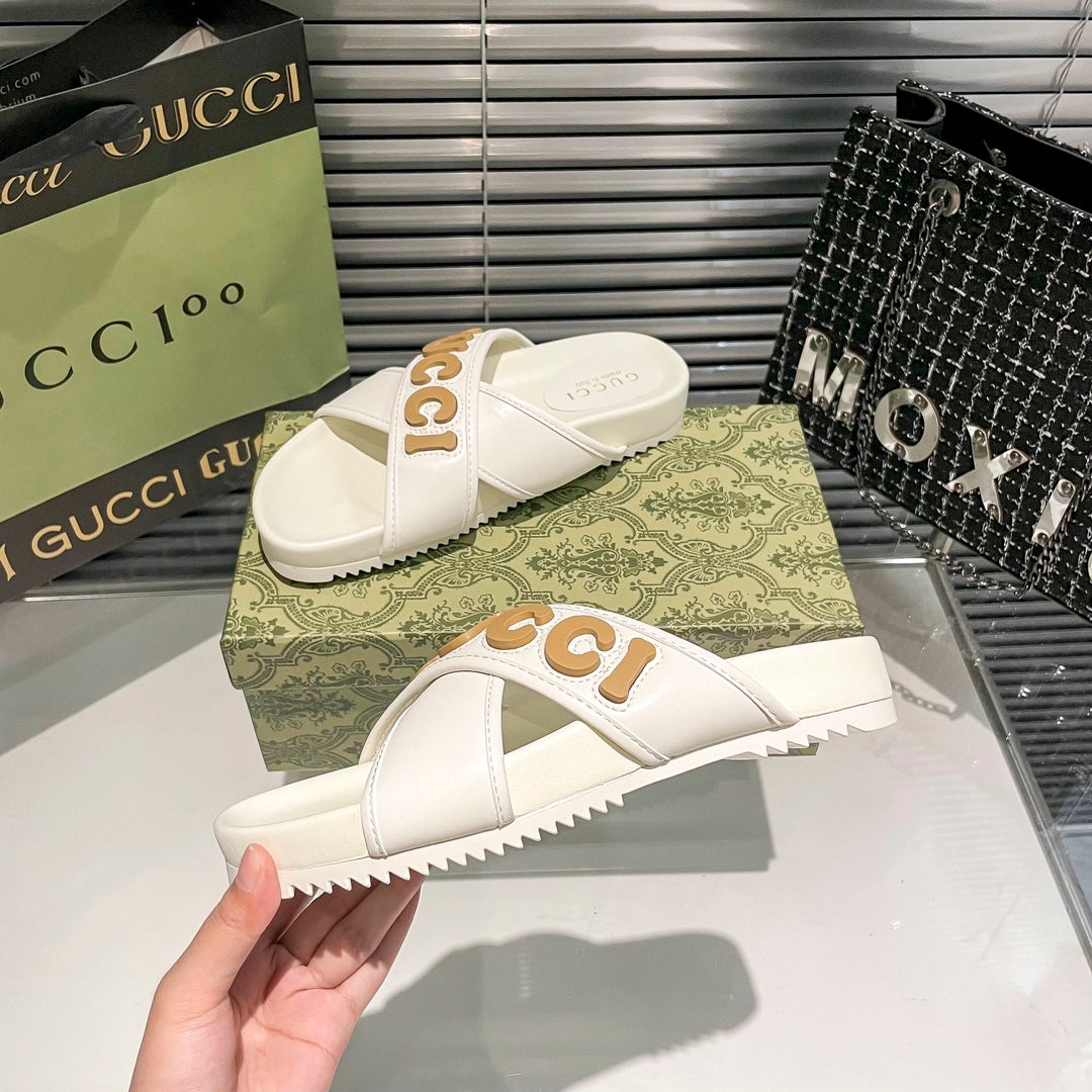 Gucci Couple Cross Strap Flats – slippers product image 10