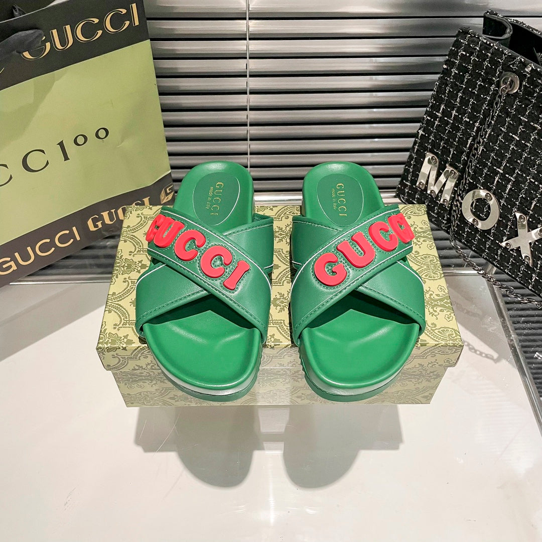 Gucci Couple Cross Strap Flats – slippers product image 5