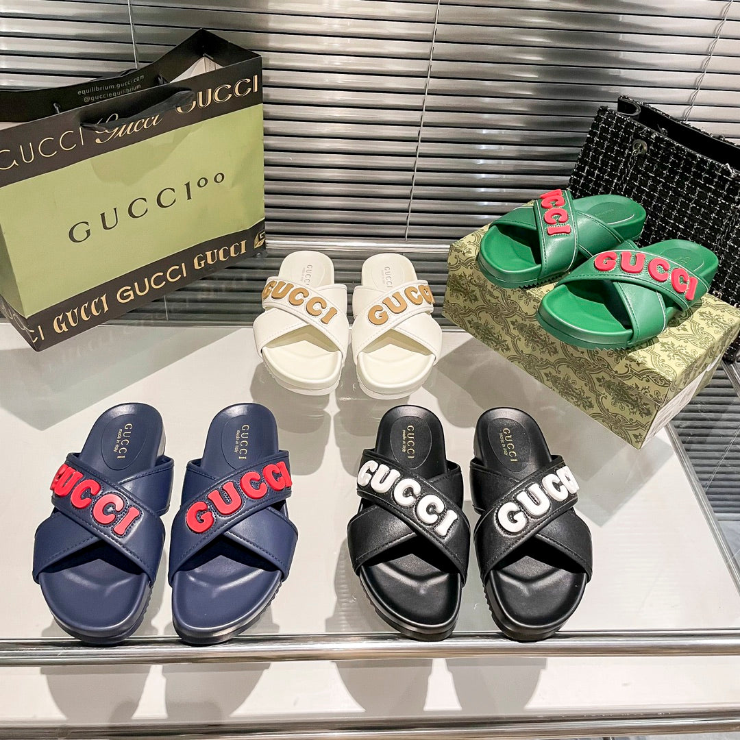 Gucci Couple Cross Strap Flats – slippers product image 9