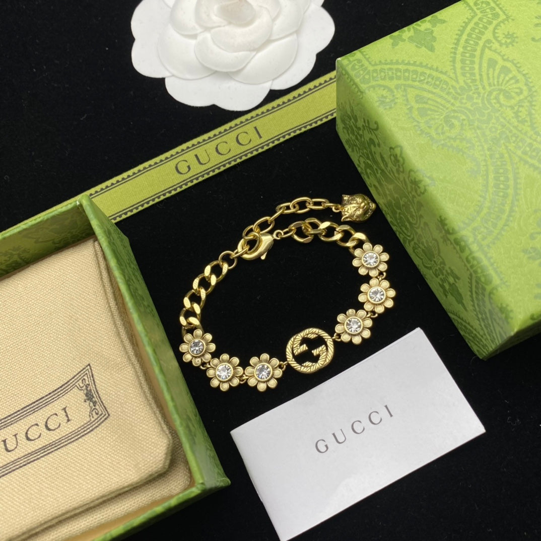 Gucci Crystal Flower Bracelet – Luxury Jewelry – product image 1