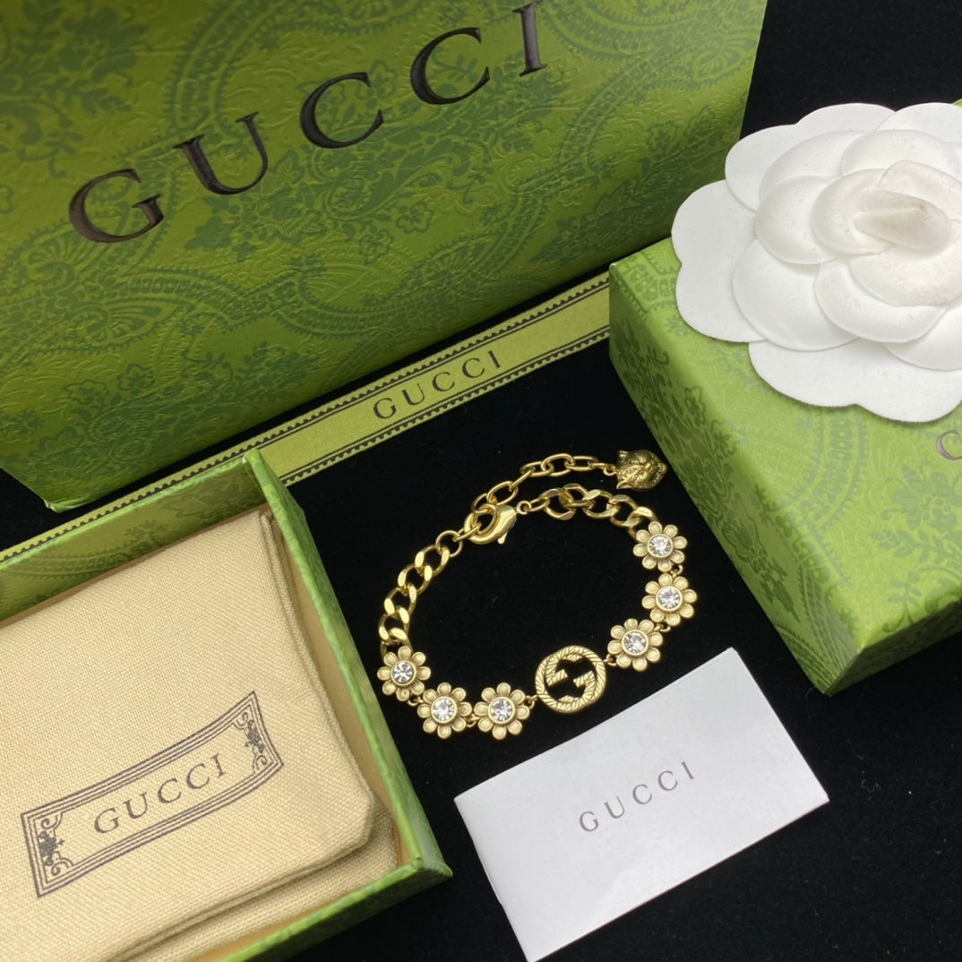 Gucci Crystal Flower Bracelet – Luxury Jewelry – product image 2