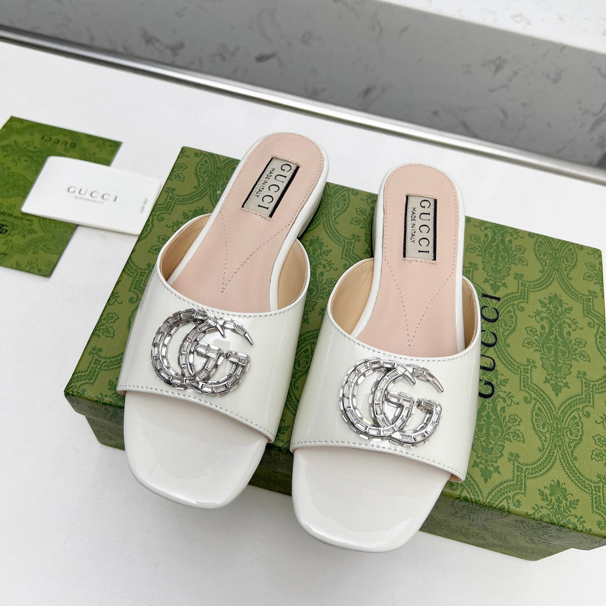 Gucci Crystal G Flat Slippers – slippers product image 1