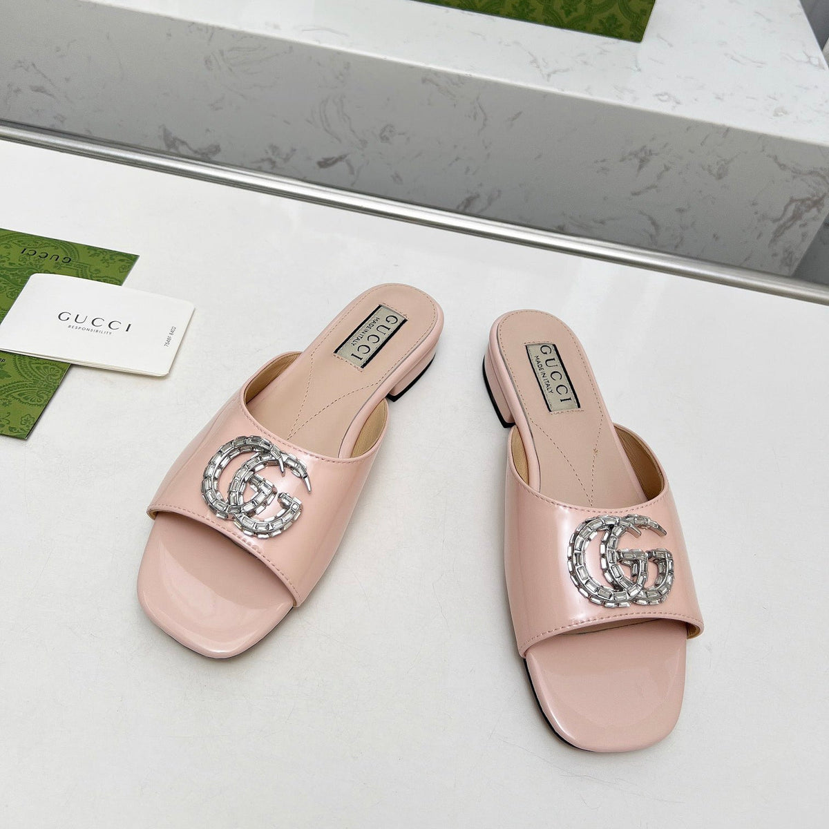 Gucci Crystal G Flat Slippers – slippers product image 3