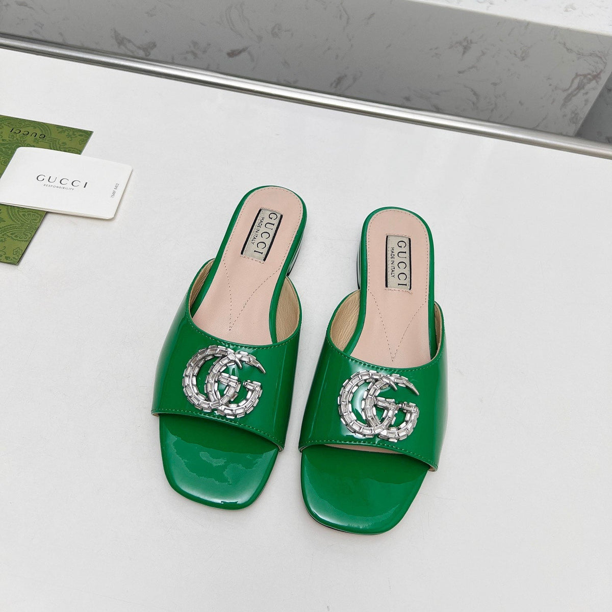 Gucci Crystal G Flat Slippers – slippers product image 6