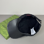 Gucci crystal GG monogram baseball cap in black interior view