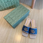 Gucci Denim Embossed Flat Slippers – slippers product image 11