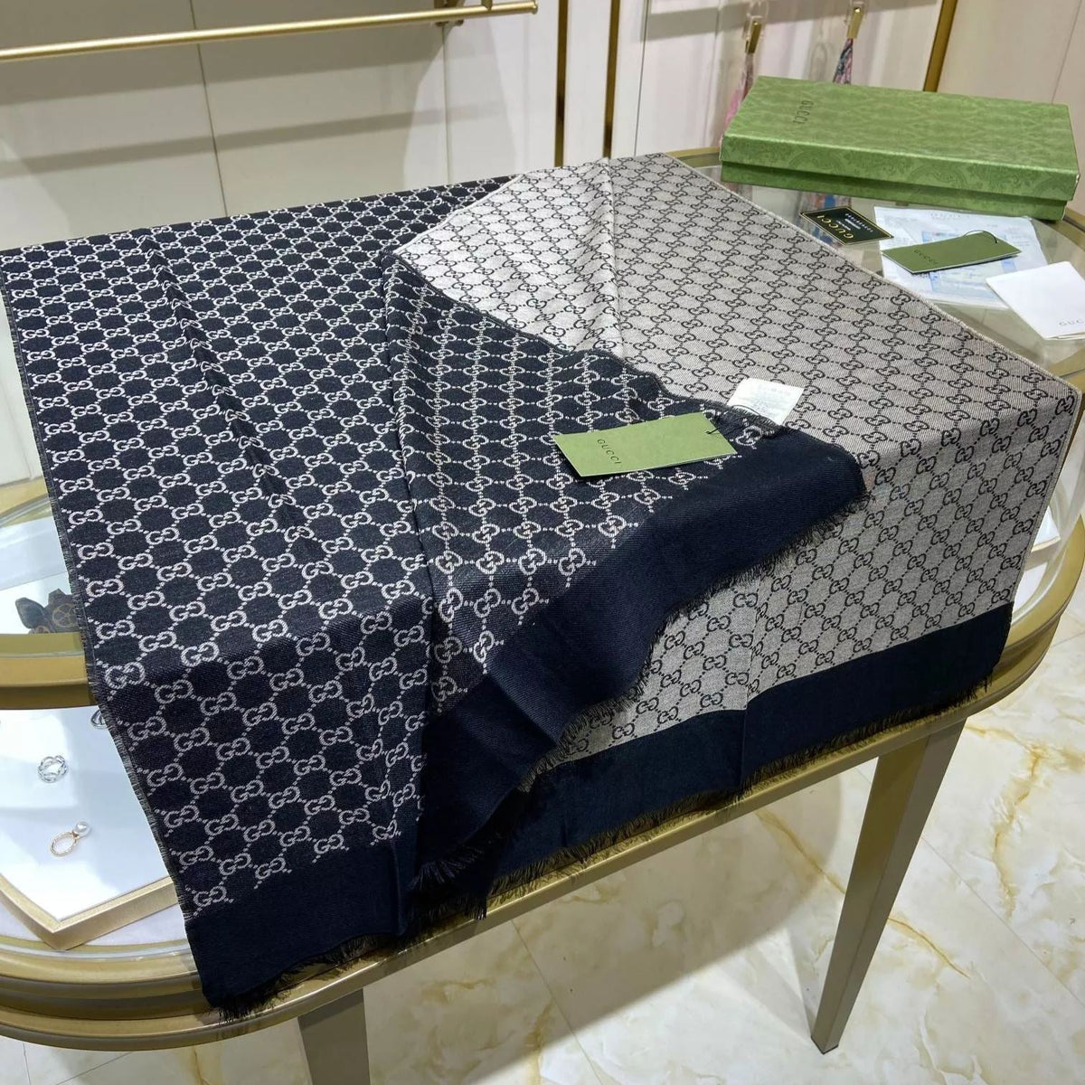 Gucci Denim Series Cotton Scarf Shawl for Women – product image 13
