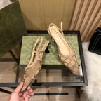 Gucci Diamond G Back Strap Mesh Low Heel Sandals – sandals product image 2