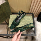 Gucci Diamond G Back Strap Mesh Low Heel Sandals – sandals product image 3