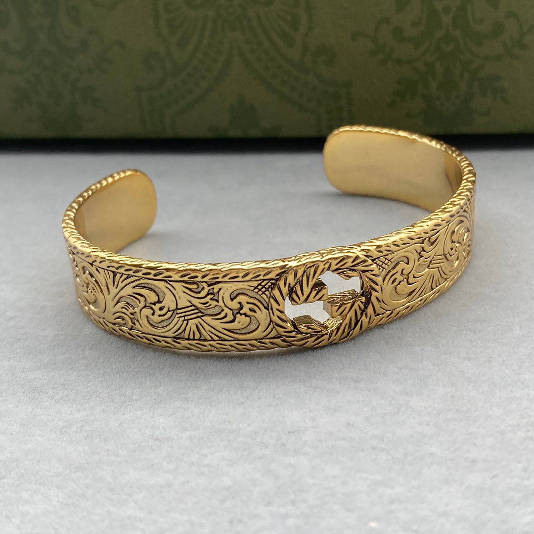 Gucci Double G Carved Open Bracelet – Luxury Jewelry – product image 2