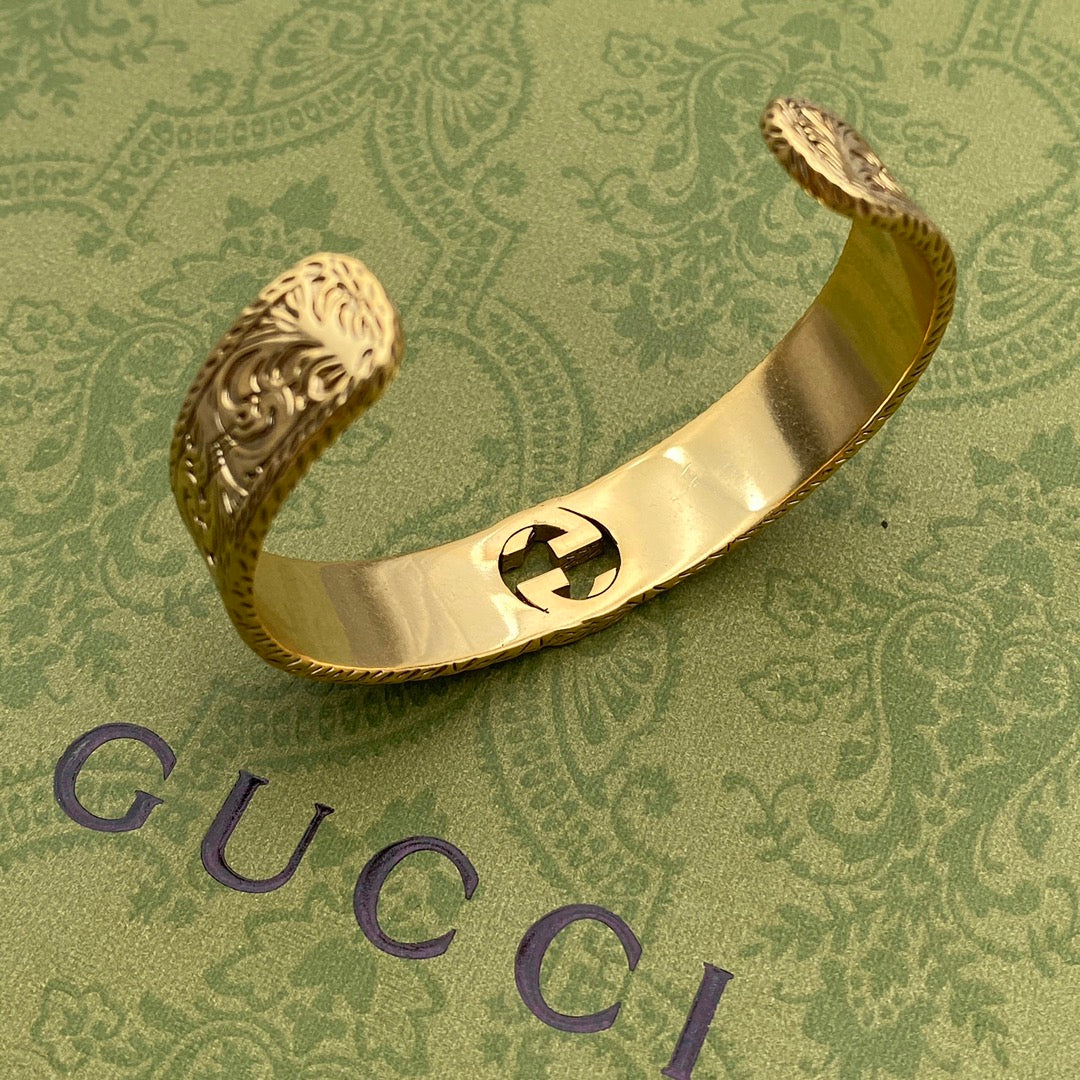 Gucci Double G Carved Open Bracelet – Luxury Jewelry – product image 3
