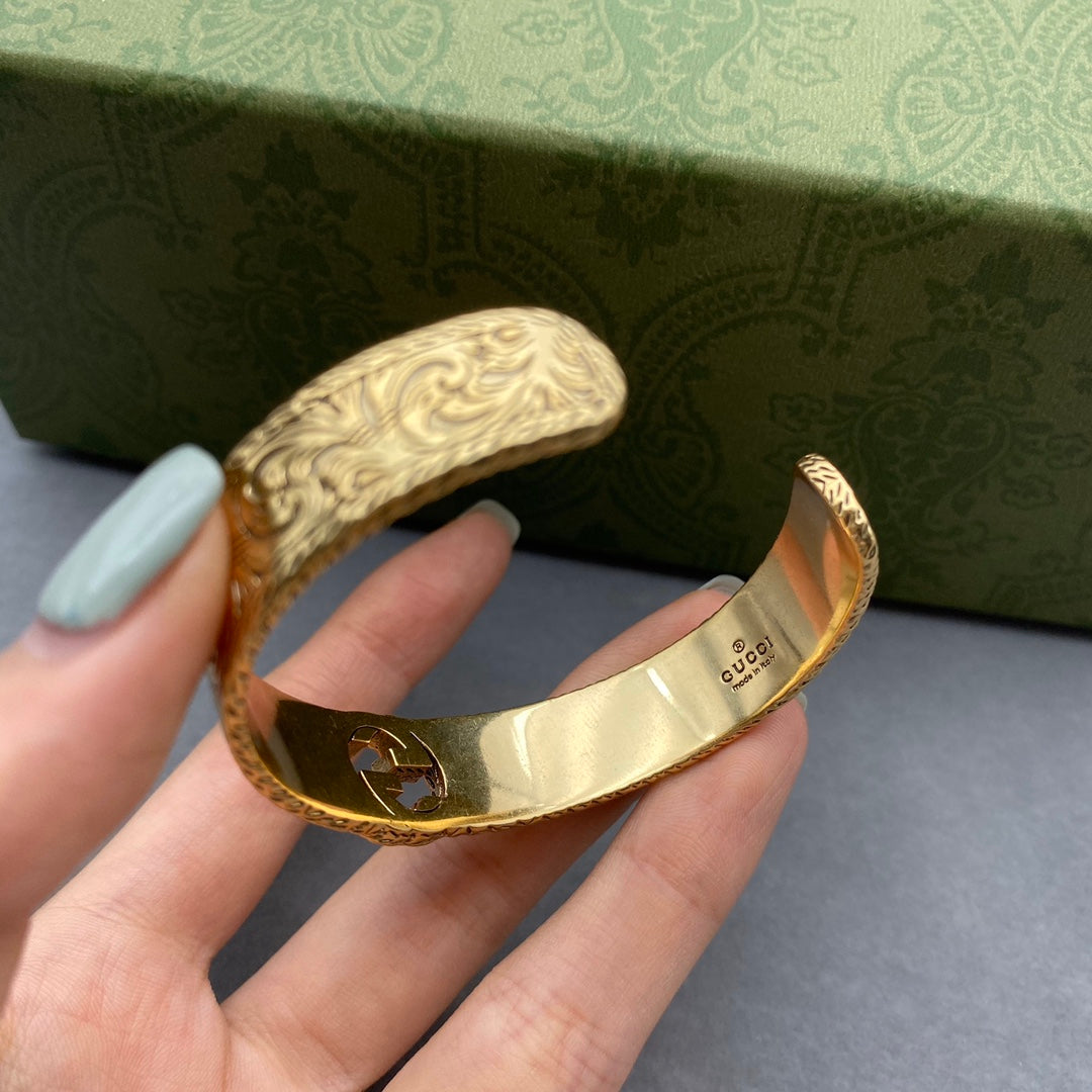 Gucci Double G Carved Open Bracelet – Luxury Jewelry – product image 5