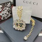 Gucci Double G Crystal Crystal Necklace – Luxury Designer Jewelry – product image 3