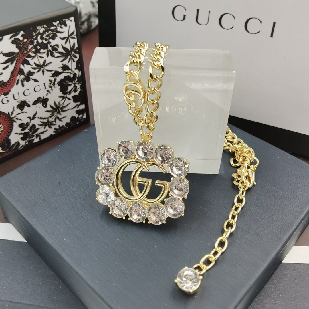 Gucci Double G Crystal Crystal Necklace – Luxury Designer Jewelry – product image 3