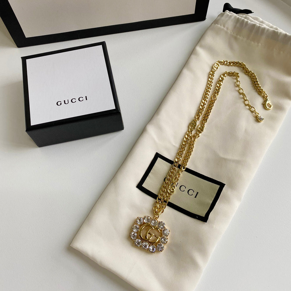 Gucci Double G Crystal Crystal Necklace – Luxury Designer Jewelry – product image 6