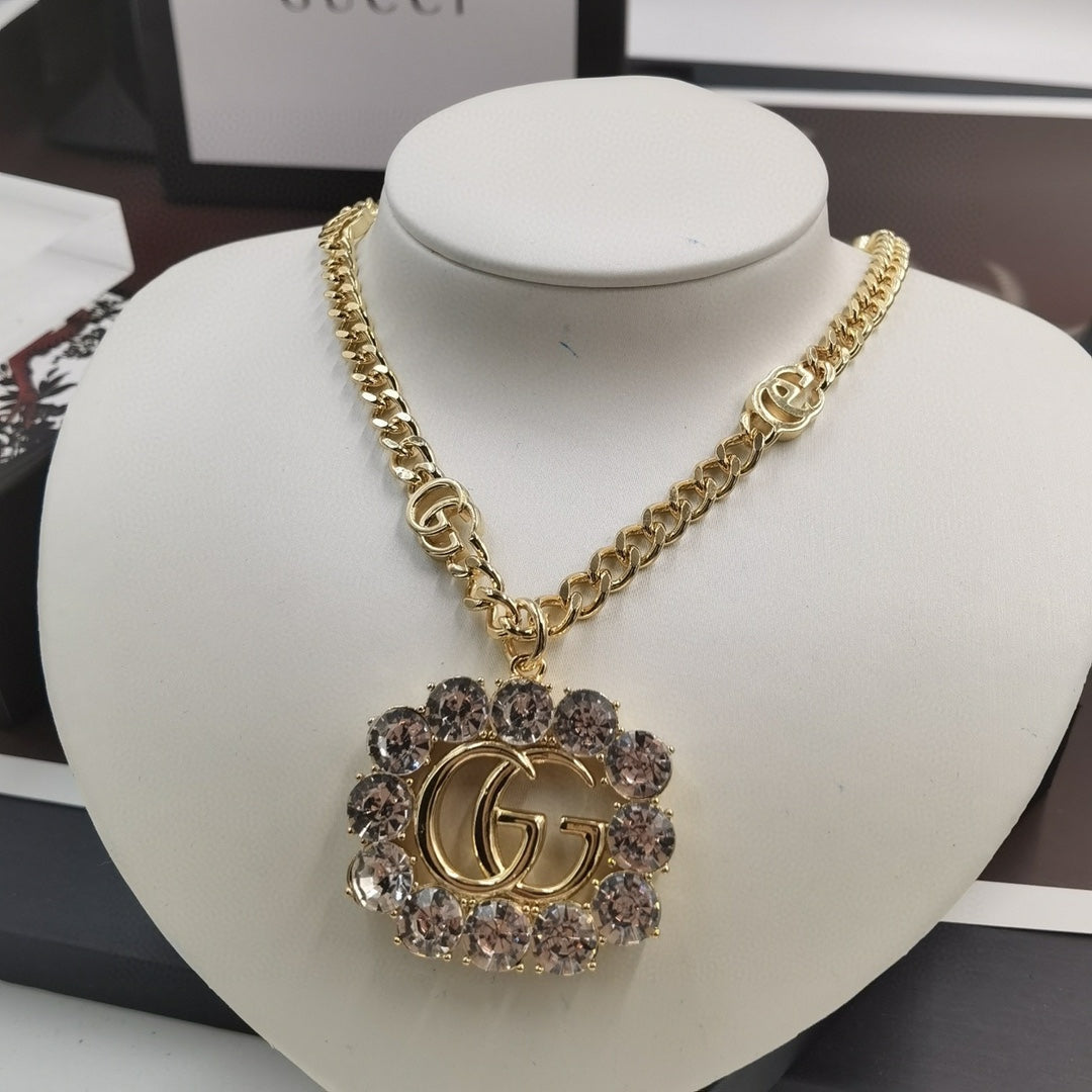 Gucci Double G Crystal Crystal Necklace – Luxury Designer Jewelry – product image 7