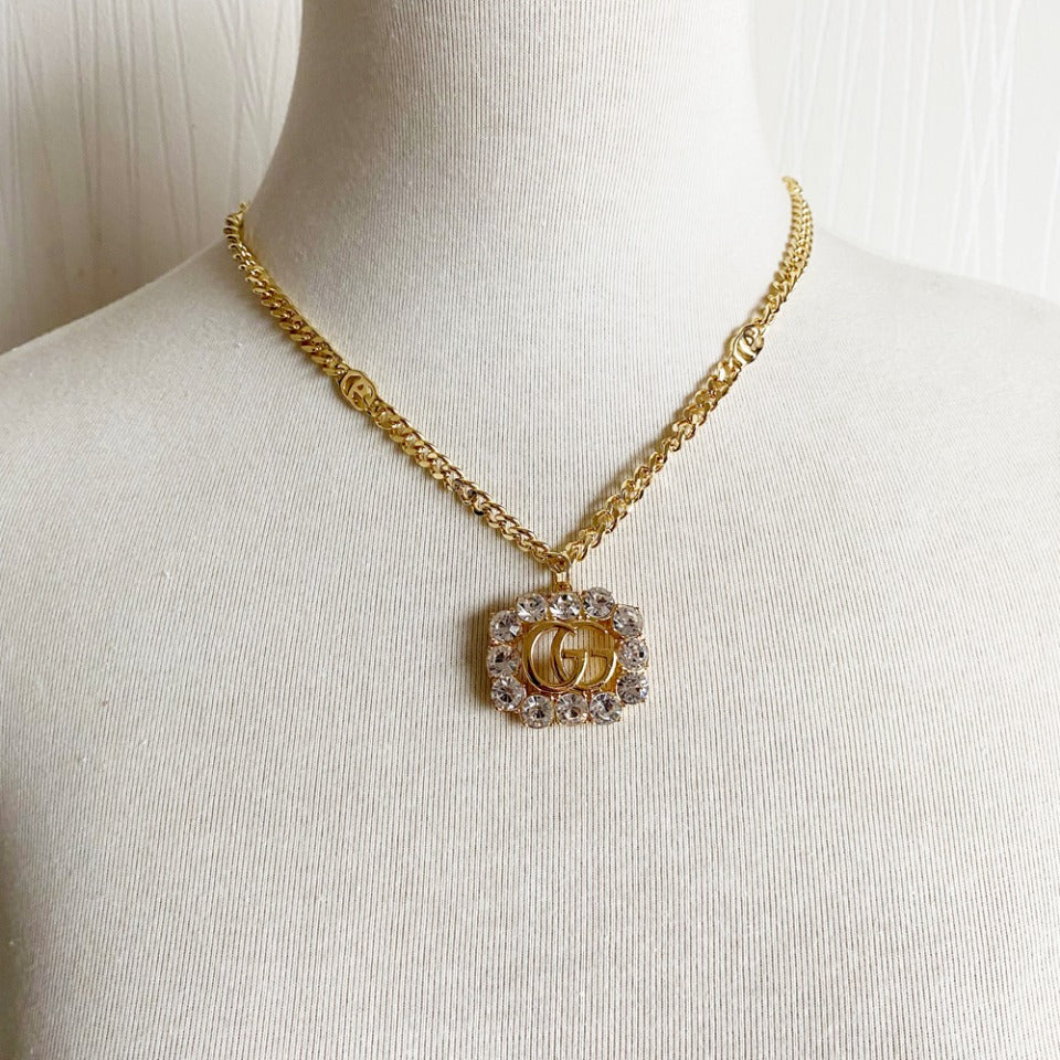 Gucci Double G Crystal Crystal Necklace – Luxury Designer Jewelry – product image 8
