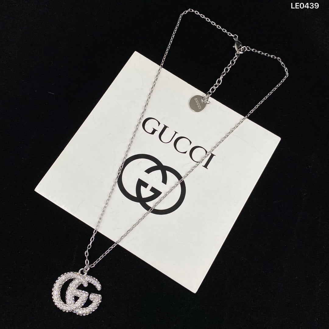 Gucci Double G Crystal-Set Necklace – Luxury Designer Jewelry – product image 1