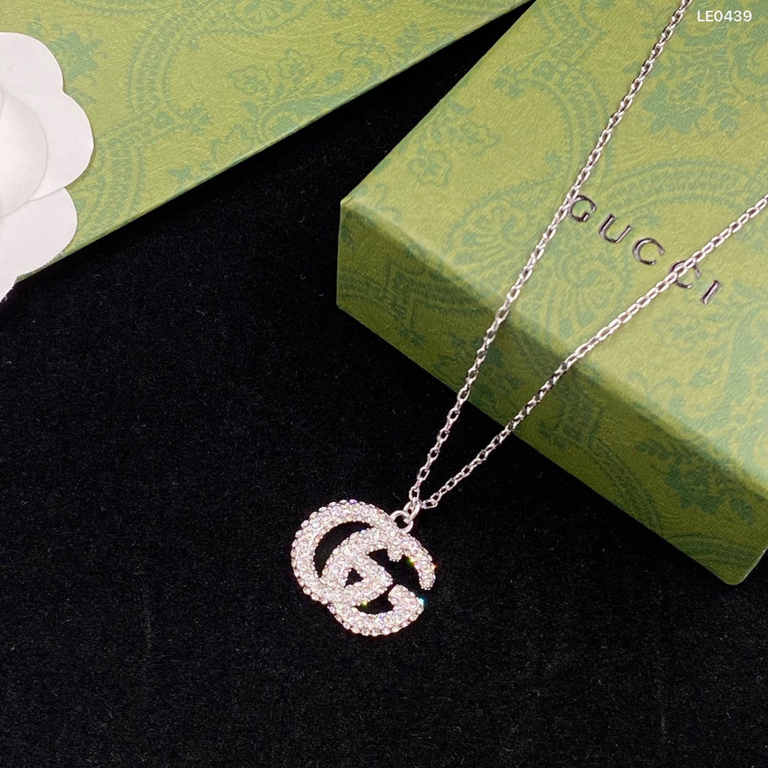 Gucci Double G Crystal-Set Necklace – Luxury Designer Jewelry – product image 3