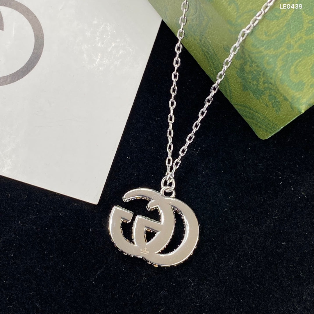 Gucci Double G Crystal-Set Necklace – Luxury Designer Jewelry – product image 4