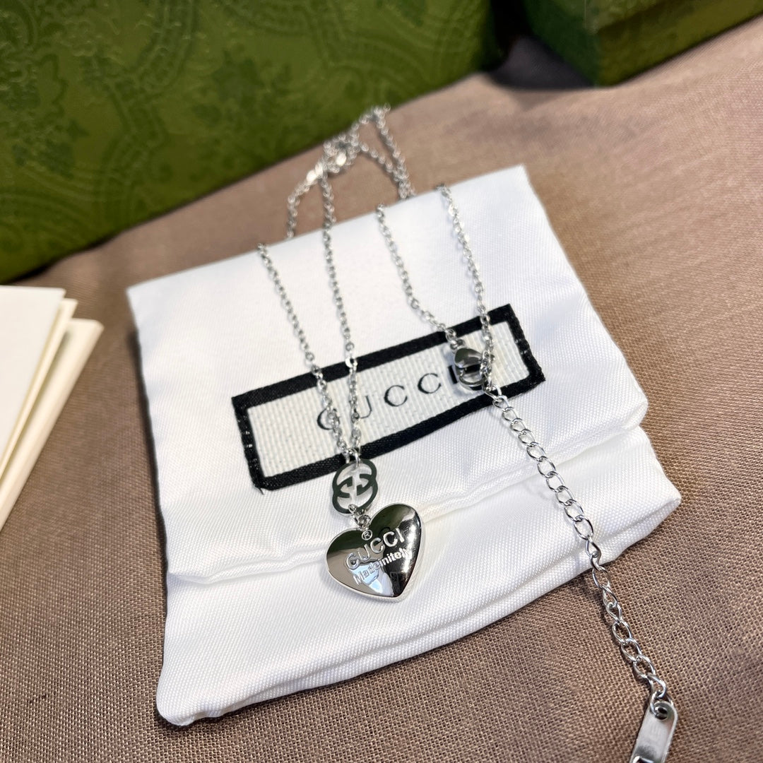 Gucci Double G Heart Necklace – Luxury Designer Jewelry – product image 2