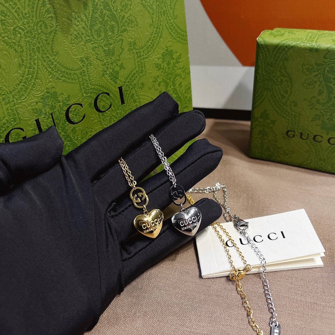 Gucci Double G Heart Necklace – Luxury Designer Jewelry – product image 9