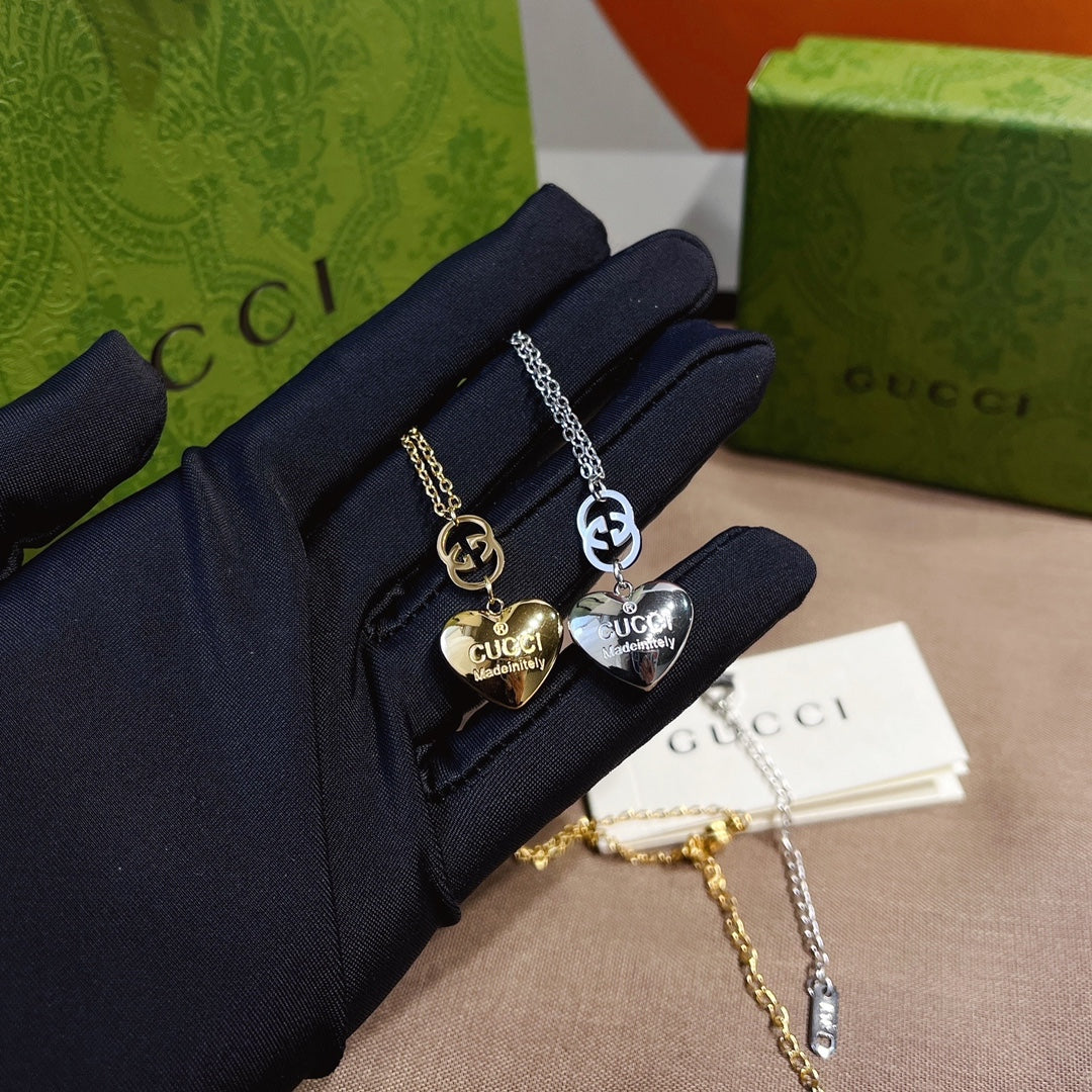 Gucci Double G Heart Necklace – Luxury Designer Jewelry – product image 10