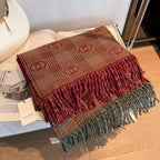 Gucci Double-sided Cashmere Fringed Scarf for Women – product image 13