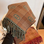 Gucci Double-sided Cashmere Fringed Scarf for Women – product image 16