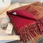 Gucci Double-sided Cashmere Fringed Scarf for Women – product image 8