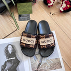 Gucci Embroidery Vintage Embossed Slippers – slippers product image 3