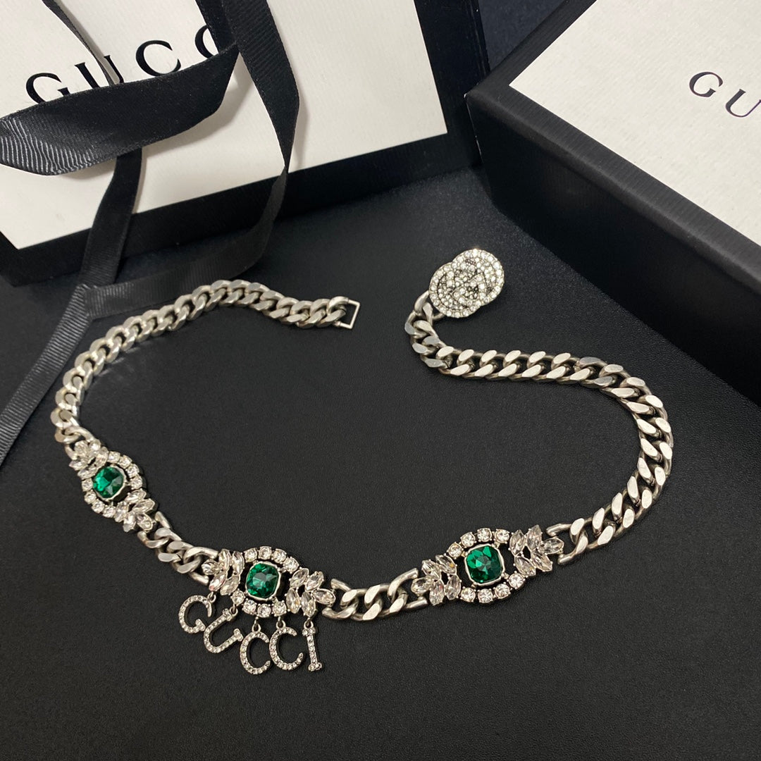 Gucci Emerald Chain Necklace – Luxury Designer Jewelry – product image 1