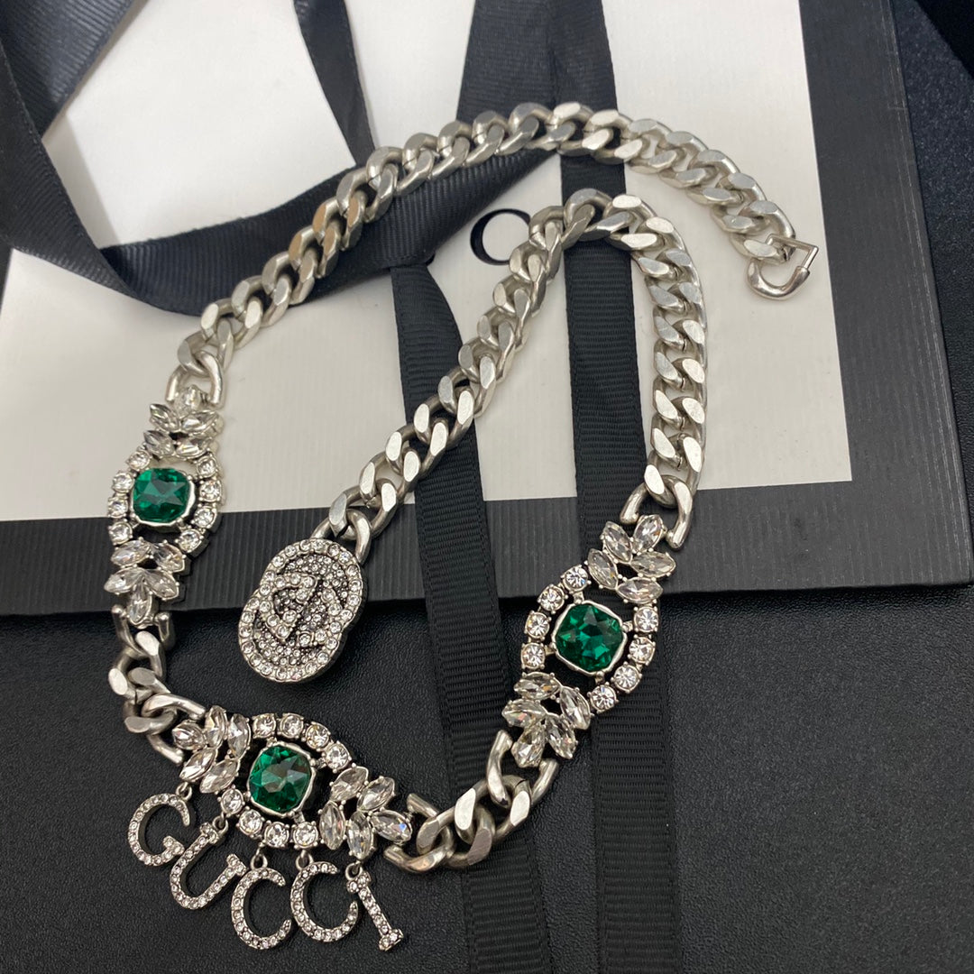 Gucci Emerald Chain Necklace – Luxury Designer Jewelry – product image 2