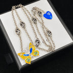Gucci Enamel Craft Butterfly Pendant Necklace – Luxury Designer Jewelry – product image 3