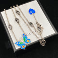 Gucci Enamel Craft Butterfly Pendant Necklace – Luxury Designer Jewelry – product image 9