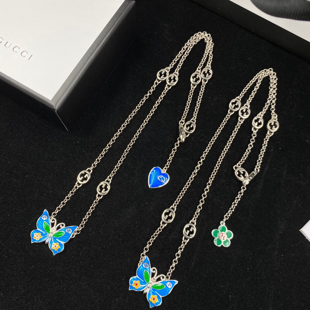 Gucci Enamel Craft Butterfly Pendant Necklace – Luxury Designer Jewelry – product image 16