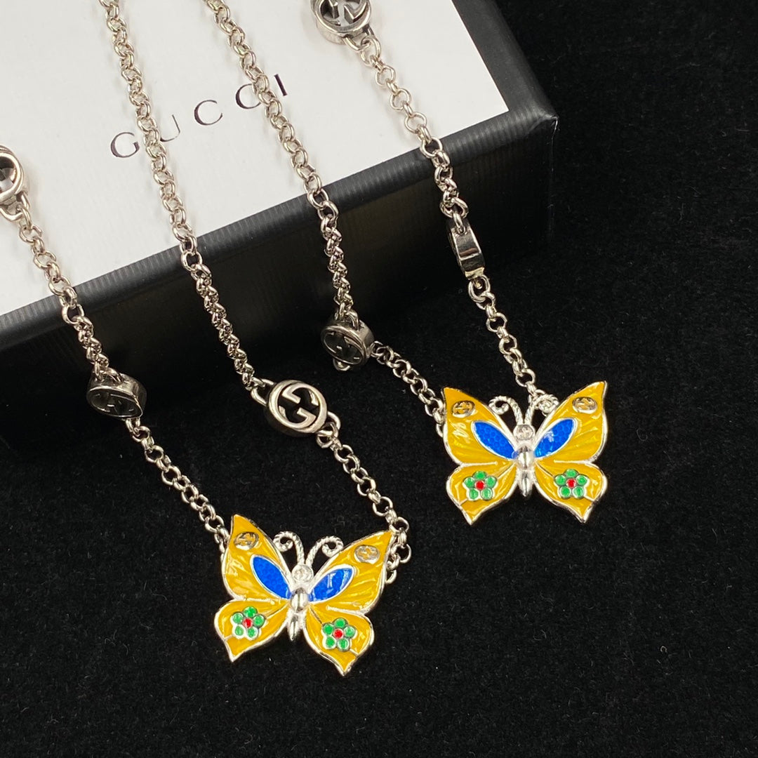 Gucci Enamel Craft Butterfly Pendant Necklace – Luxury Designer Jewelry – product image 17