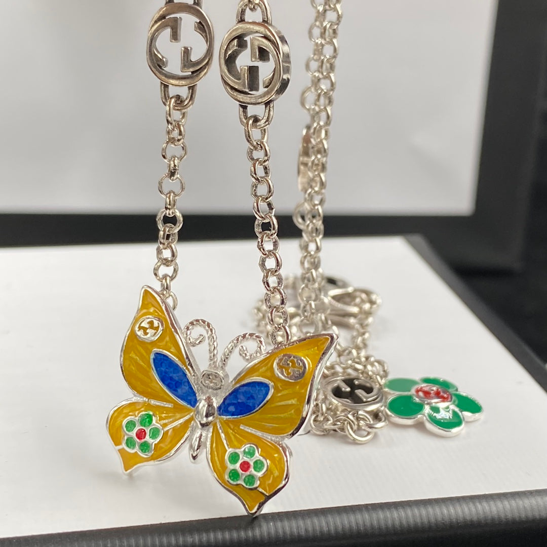 Gucci Enamel Craft Butterfly Pendant Necklace – Luxury Designer Jewelry – product image 18