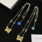Gucci Enamel Craft Butterfly Pendant Necklace – Luxury Designer Jewelry – product image 20