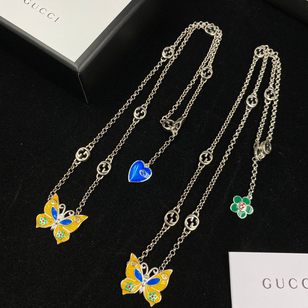 Gucci Enamel Craft Butterfly Pendant Necklace – Luxury Designer Jewelry – product image 20